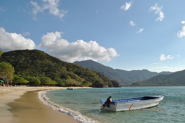 Backpacking in Kolumbien -Strand