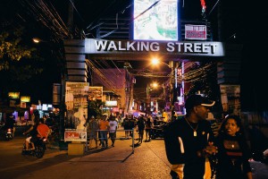 Das öffentliche treiben auf der Walking Street