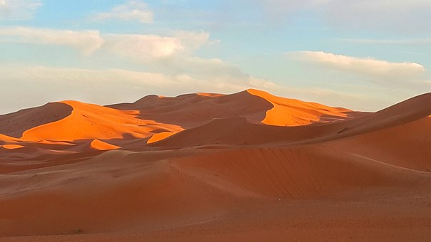 Sanddünen in der Wüste Marokkos