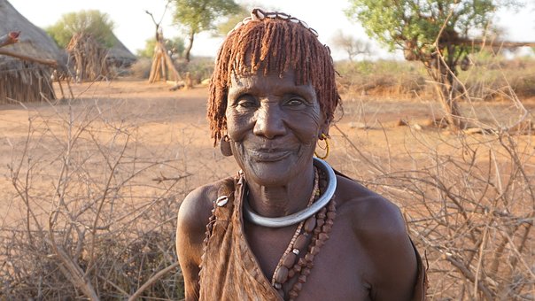 Natives in Ethiopia - Omo-Tal