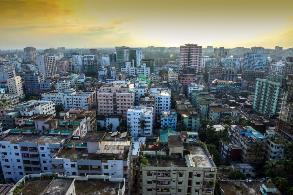 Backpacking in Bangladesch - Häuser in Dhaka